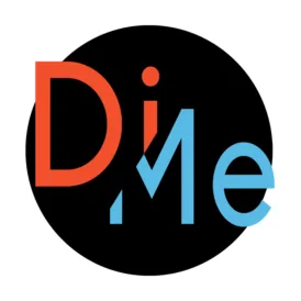 Dime logo kvadratisk svart