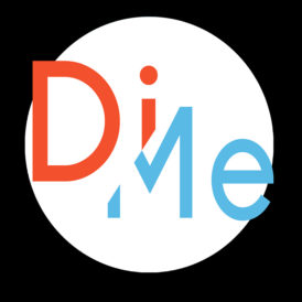 Dime Logo kvadratisk hvit
